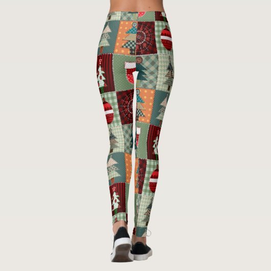 Leggings Nostalgale Vintage Patchwork Quilt (Dos)