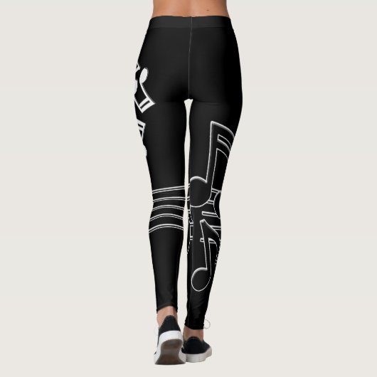 Leggings Notes 3 de musique (Dos)