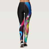 Leggings Notes abstraites colorées de musique (Dos)