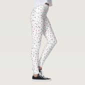 Leggings Notes d'amour Cœur rouge Notation musicale (Droite)
