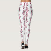 Leggings Notes de clef musicale en treble avec des fleurs S (Dos)