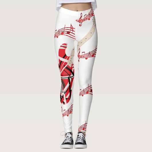 Leggings Notes de guitare et de musique Imprimer (Devant)