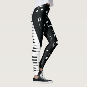 Leggings Notes de musique et clés de piano