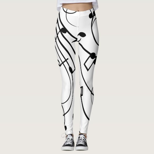 Leggings Notes de musique fantaisie (Devant)