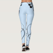 Leggings Notes de musique fantaisie Bleu (Dos)