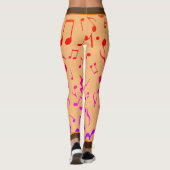 Leggings Notes de musique GRADIT PEACH (Dos)