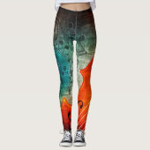 Leggings Notes de violoncelle et de musique (Devant)