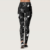 Leggings Notes musicales amusantes Motif aléatoire (Dos)