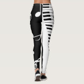 Leggings Notes musicales Cool et touches de piano (Dos)