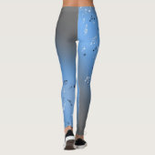 Leggings Notes musicales dans le bleu clair de lune (Dos)