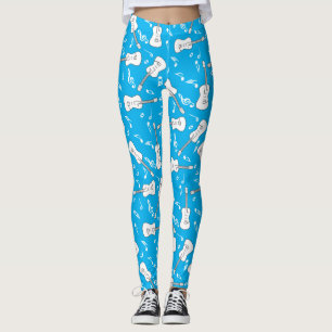 Leggings Notes musicales de Guitare Lines
