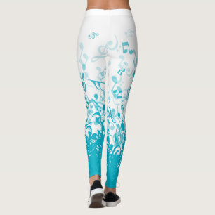 Leggings Notes musicales de pluie Aqua