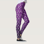 Leggings Notes musicales en argent de Purple Faux Parties s (Droite)