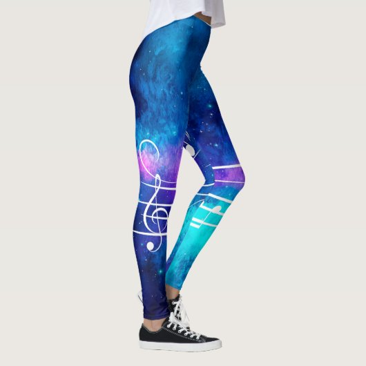 Leggings Notes musicales Espace extra-atmosphérique (Droite)