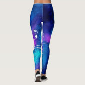 Leggings Notes musicales Espace extra-atmosphérique (Dos)