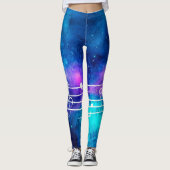 Leggings Notes musicales Espace extra-atmosphérique (Devant)
