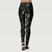 Leggings Notes musicales et saxophones Jazzy  (Dos)