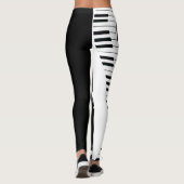 Leggings Notes musicales et touches de piano (Dos)