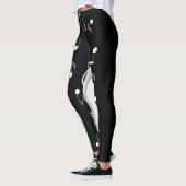 Leggings Notes musicales et touches de piano (Gauche)