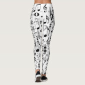 Leggings Notes musicales fraîches et motif aléatoire de (Dos)