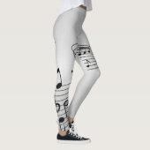 Leggings Notes musicales sur Argent (Droite)