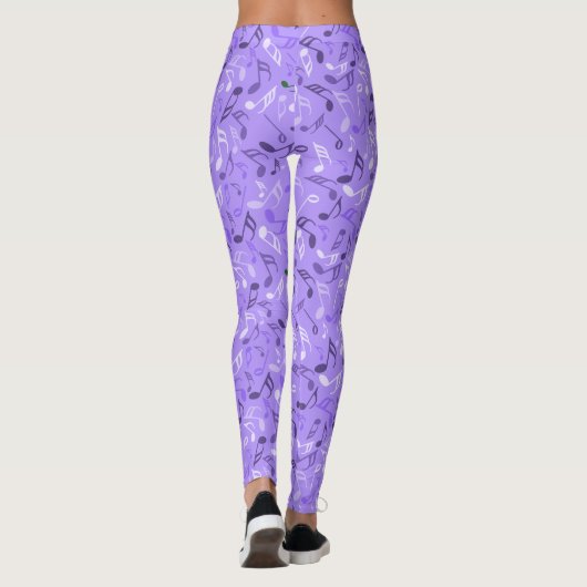 Leggings Notes musicales violet (Dos)