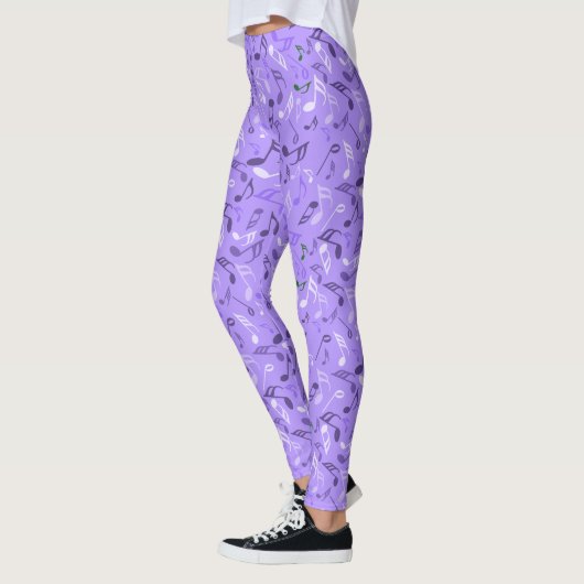 Leggings Notes musicales violet (Gauche)