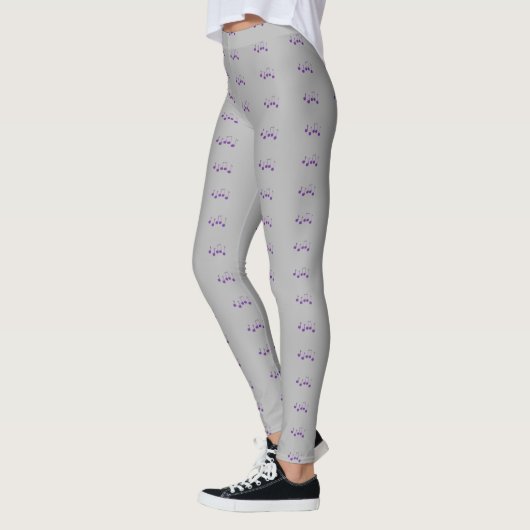 Leggings Notes musicales violettes (Gauche)