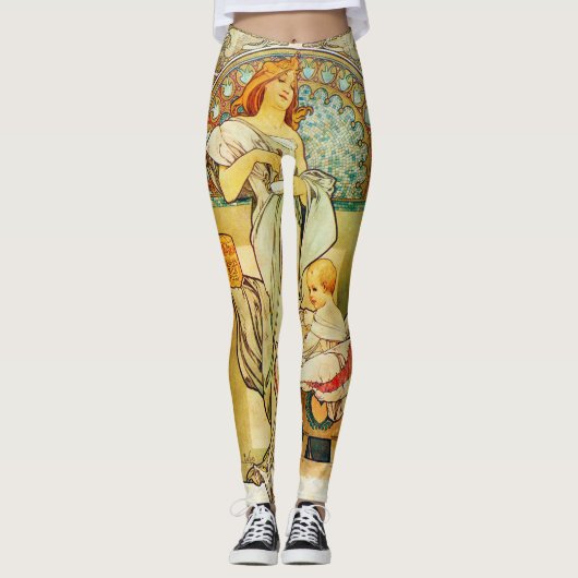 Leggings Nourriture 1898 d'Alfons Mucha pour des (Devant)