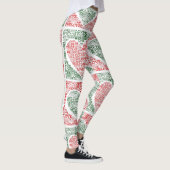 Leggings Nous Aimons Les Vacances Coeurs Vert Rouge Pantalo (Droite)