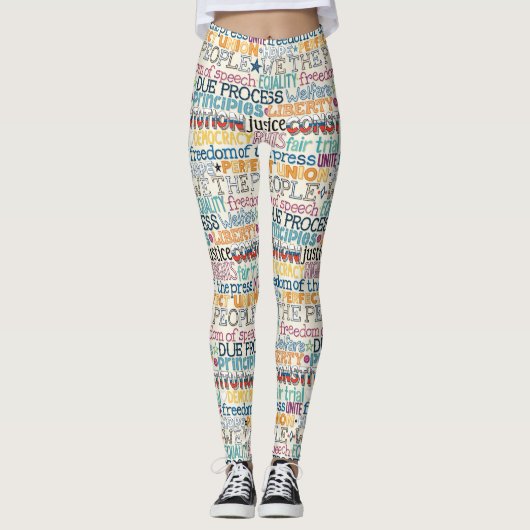 Leggings nous la typographie du peuple (Devant)