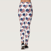 Leggings Nous Le Peuple Le Coeur Du Drapeau Américain (Dos)