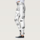 Leggings NOUVEAUTÉ ! Trendy nommé Wordcloud GYM Bunny (Gauche)