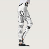 Leggings NOUVEAUTÉ ! Trendy nommé Wordcloud GYM Bunny (Droite)
