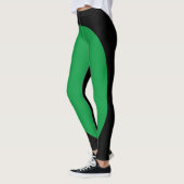 Leggings Nouvel An noir et vert unique (Gauche)