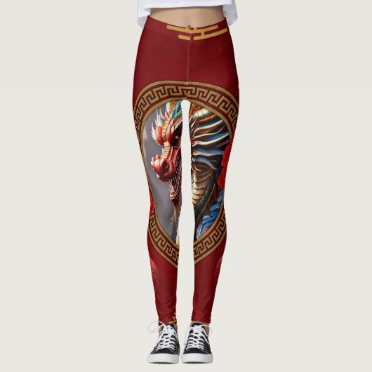 Leggings Nouvelle année de dragon chinois (Devant)