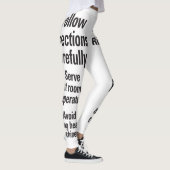 Leggings Nouvelle direction Texte noir (Droite)