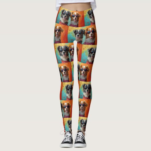 Leggings Nouvelle-Écosse Duck Toller avec la Saint-Valentin (Devant)