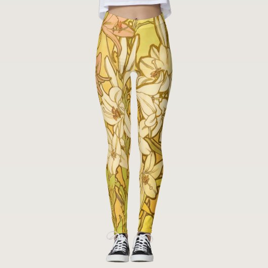 Leggings Nouvelle Lily flowers (Devant)