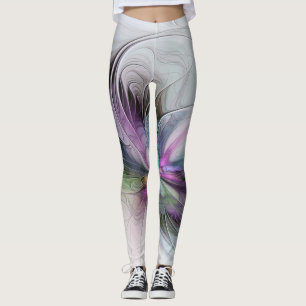 Leggings Nouvelle vie, Colorful Abstrait Fractal Art Imagin