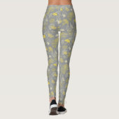 Leggings Novelty Ginkgo Grey et Yellow Motif (Dos)