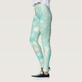Leggings Novelty Halloween Costume Sirène Motif (Gauche)
