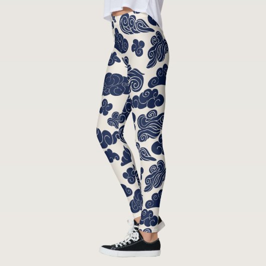 Leggings Nuages Auspicious WL Motif chinois traditionnel (Gauche)