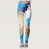 Leggings Nuages Dans Mon Café (Devant)