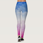 Leggings Nuages de couleur deux (Dos)