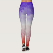 Leggings Nuages de couleur trois (Dos)