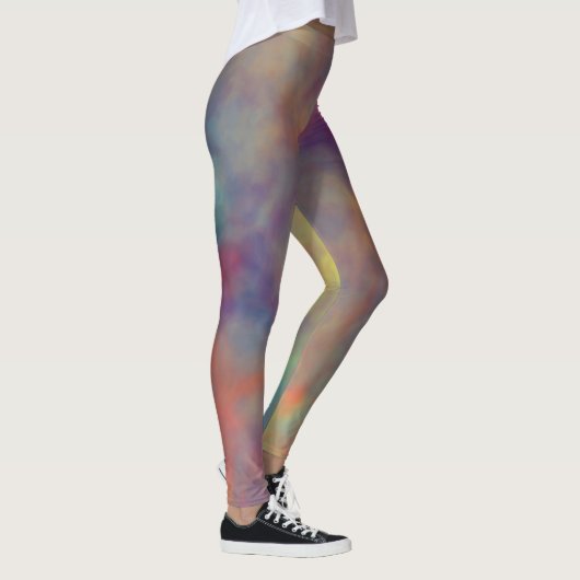 Leggings Nuages de marbre coloré (Droite)