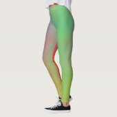 Leggings Nuages de marbre rose et vert (Gauche)