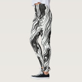 Leggings Nuages liquides Abstraits de l'art de la vague (Gauche)