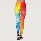 Leggings Nuages vibreux arc-en-ciel (Dos)
